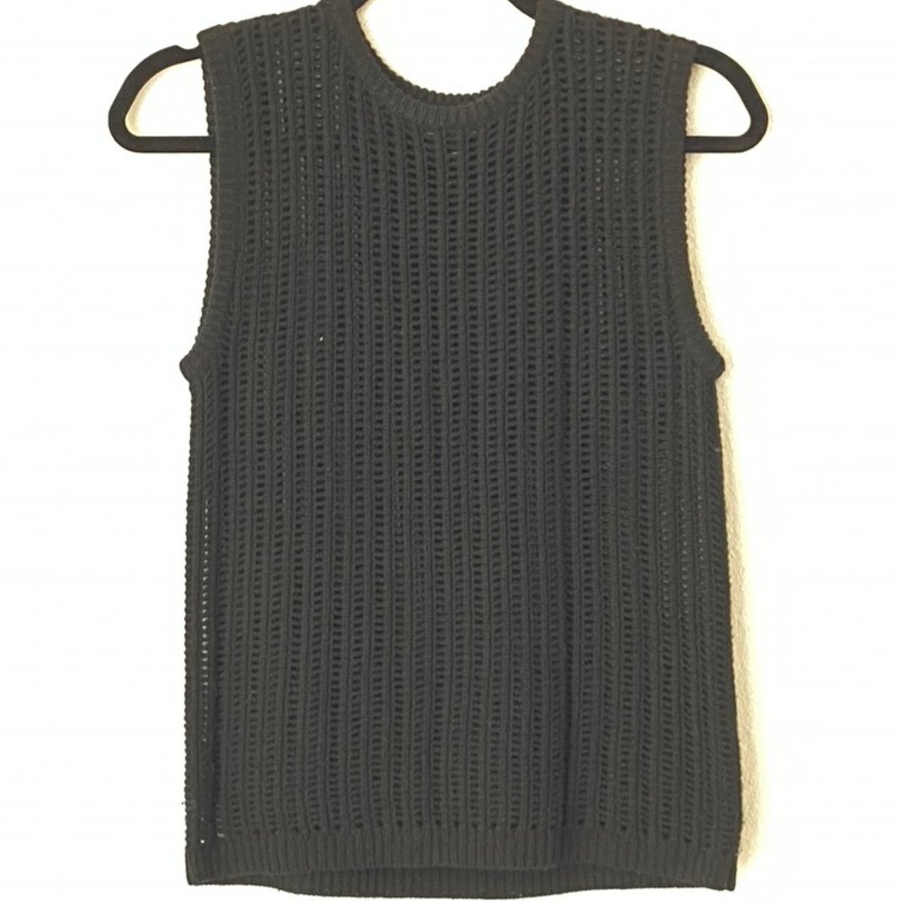 CLUB MONACO Black Cashmere Sleeveless Sweater